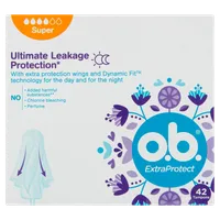 o.b. ExtraProtect Ultimate Leakage Protection Super tampony chroniące przed przeciekaniem, 42 szt.
