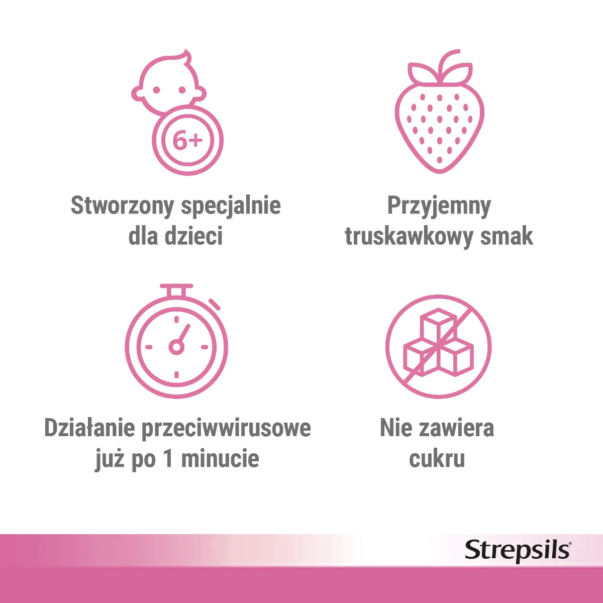 Strepsils Junior 1,2 mg + 0,6 mg - 24 pastylki twarde(do ssania) 