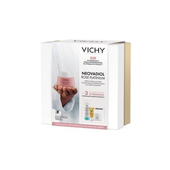 Rewitalizujący Zestaw Vichy Neovadiol Rose Platinum na dzień, 50 + 100 + 5 + 15 ml 