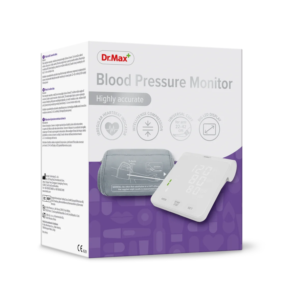 Blood Pressure Monitor Premium Dr. Max ciśnieniomierz naramienny, 1 sztuka