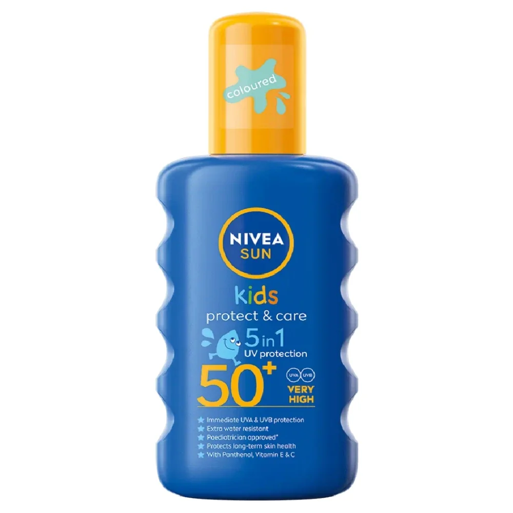 Nivea Sun Kids Protect & Care nawilżający spray ochronny na słońce dla dzieci SPF 50, 200 ml