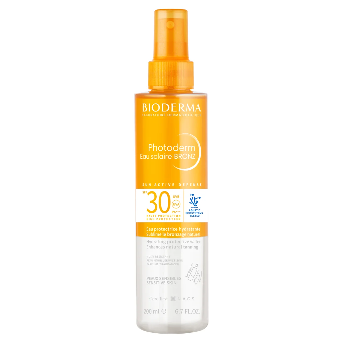 Bioderma Photoderm Solar Water Bronz spray do skóry wrażliwej SPF30, 200 ml