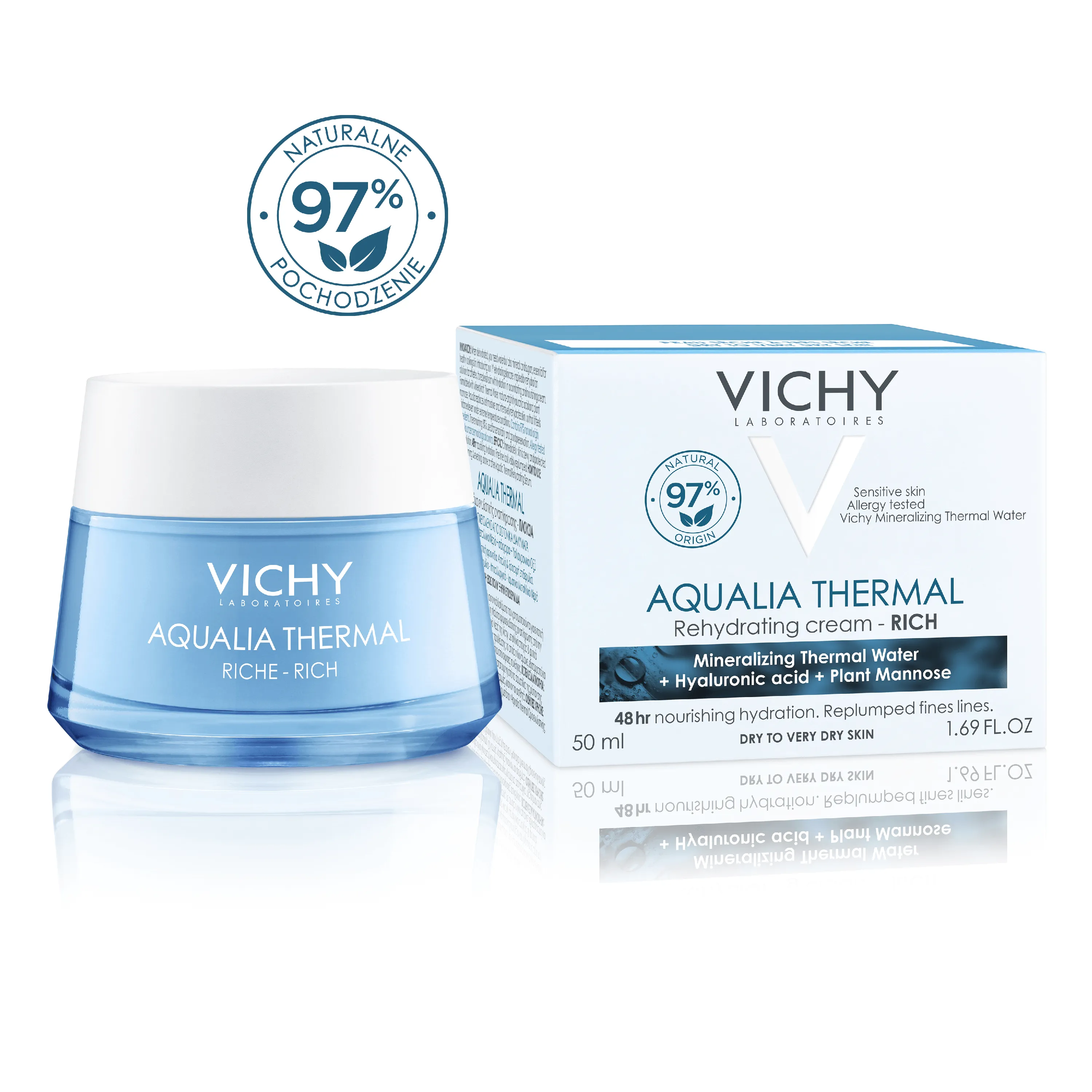 Vichy Aqualia Thermal, bogaty krem nawilżający, 50 ml 