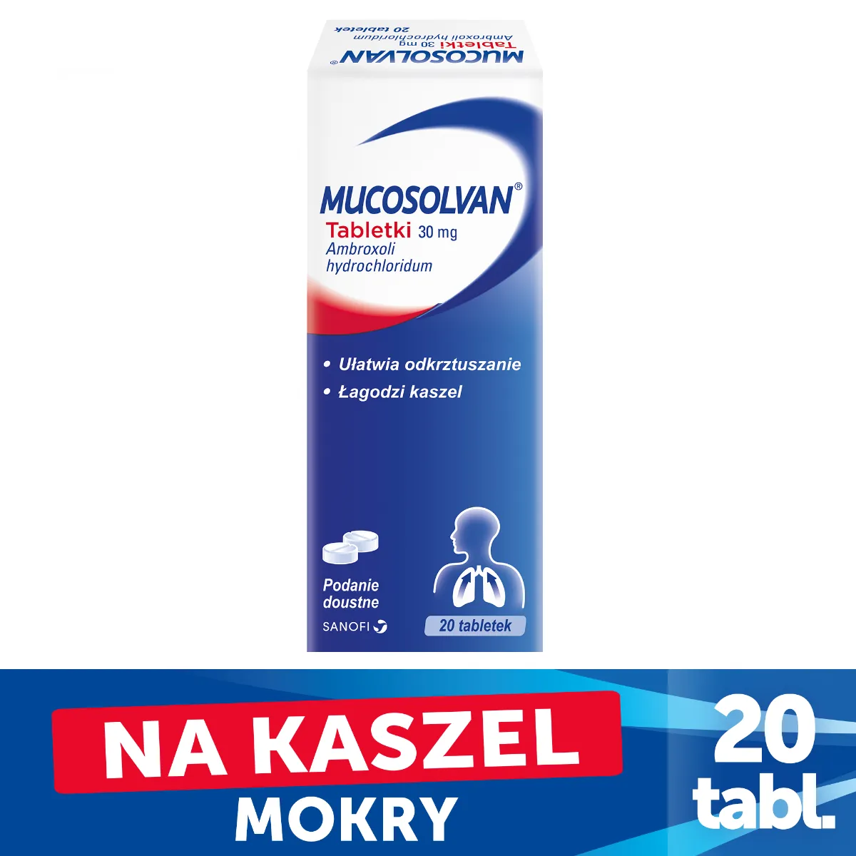 Mucosolvan, 30 mg, 20 tabletek