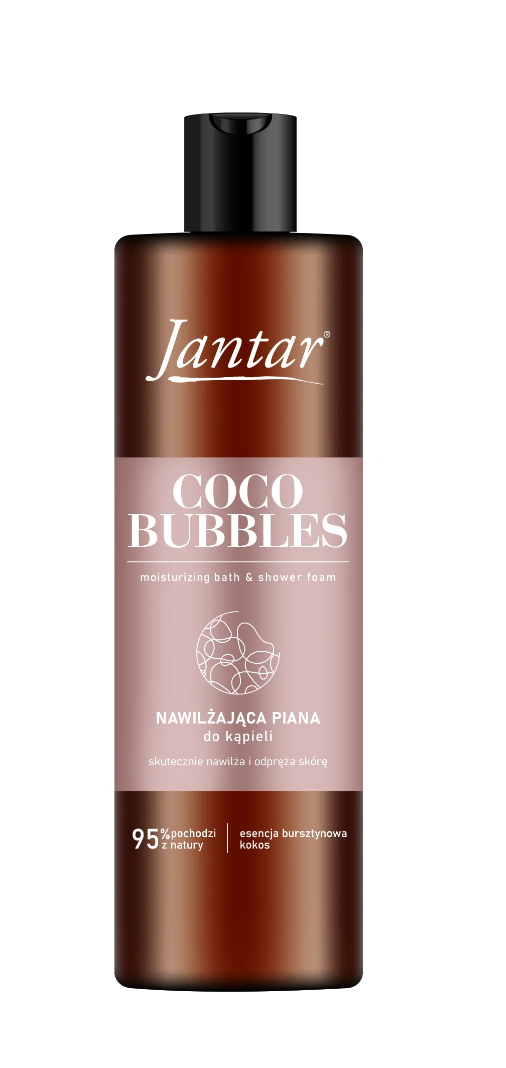 Jantar Coco Bubbles nawilżająca piana do kąpieli z esencją bursztynową i kokosem, 400 ml