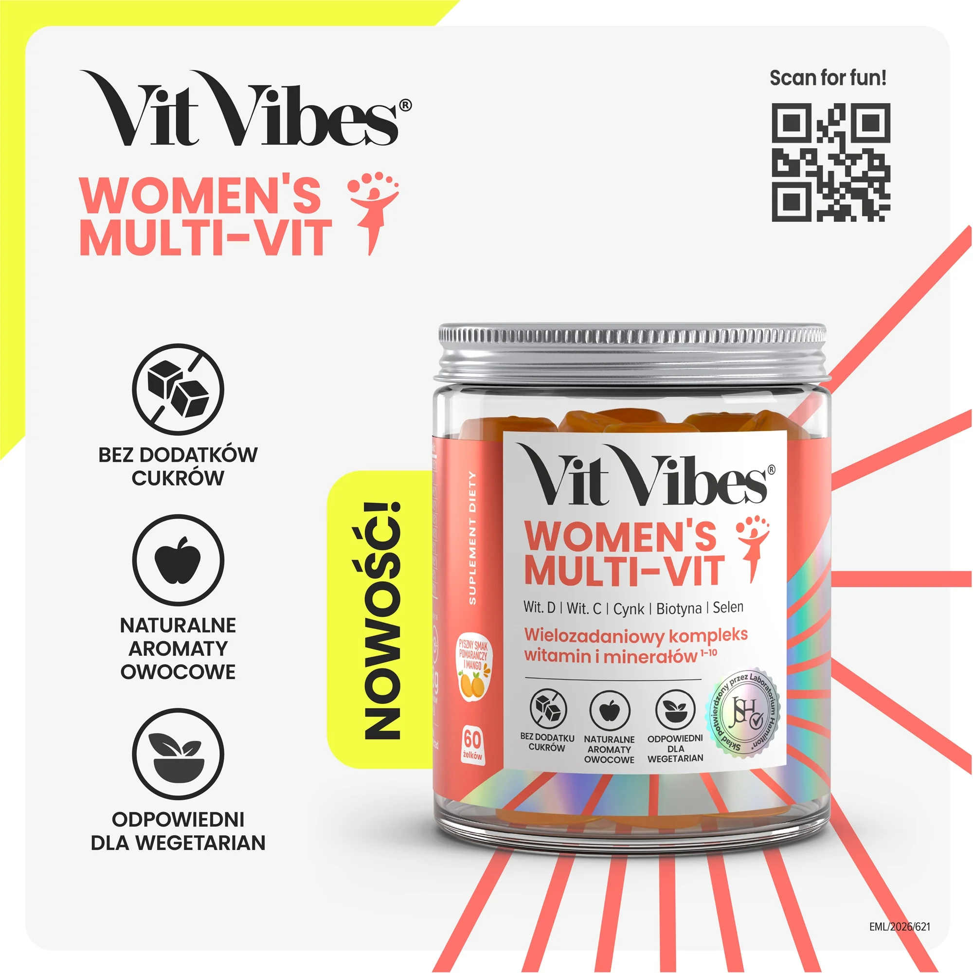 Vit Vibes® Women's Multi-Vit 60 żelek