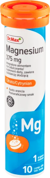Magnesium 375 mg Citrato Dr. Max 2x10 tabletek musujących
