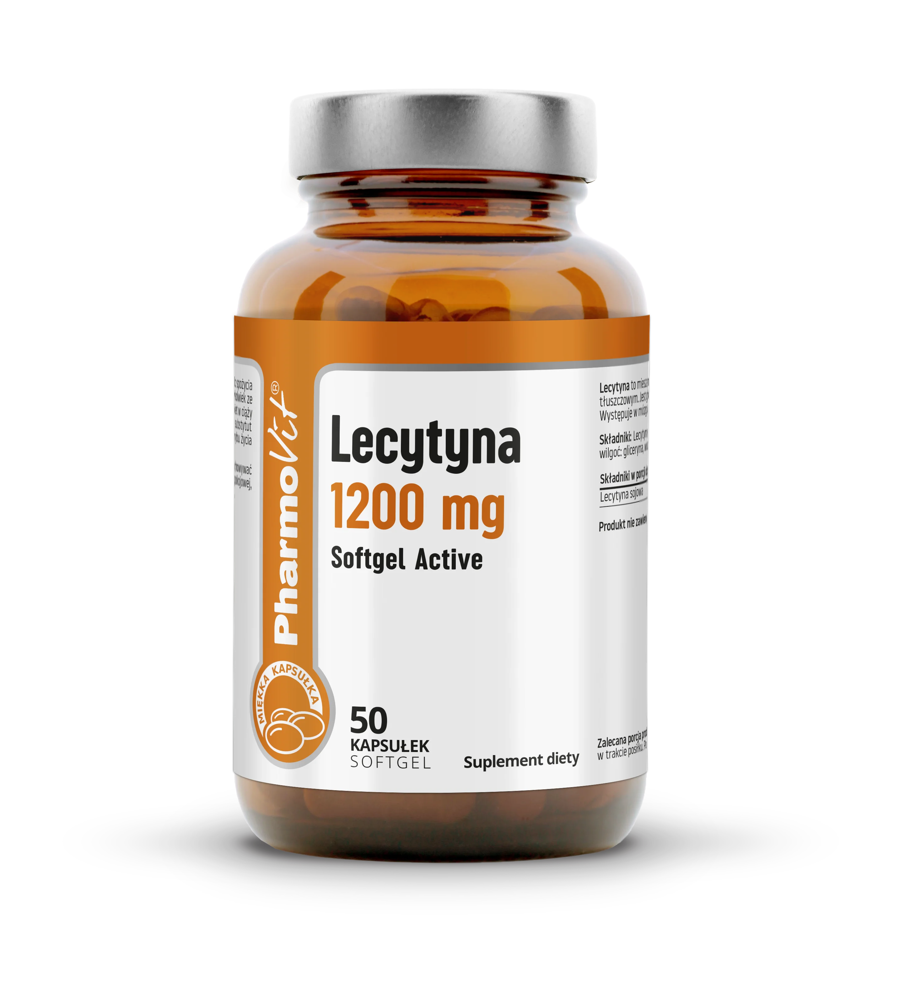 PharmoVit® Lecytyna 1200 mg Softgel Active 50 kapsułek miękkich