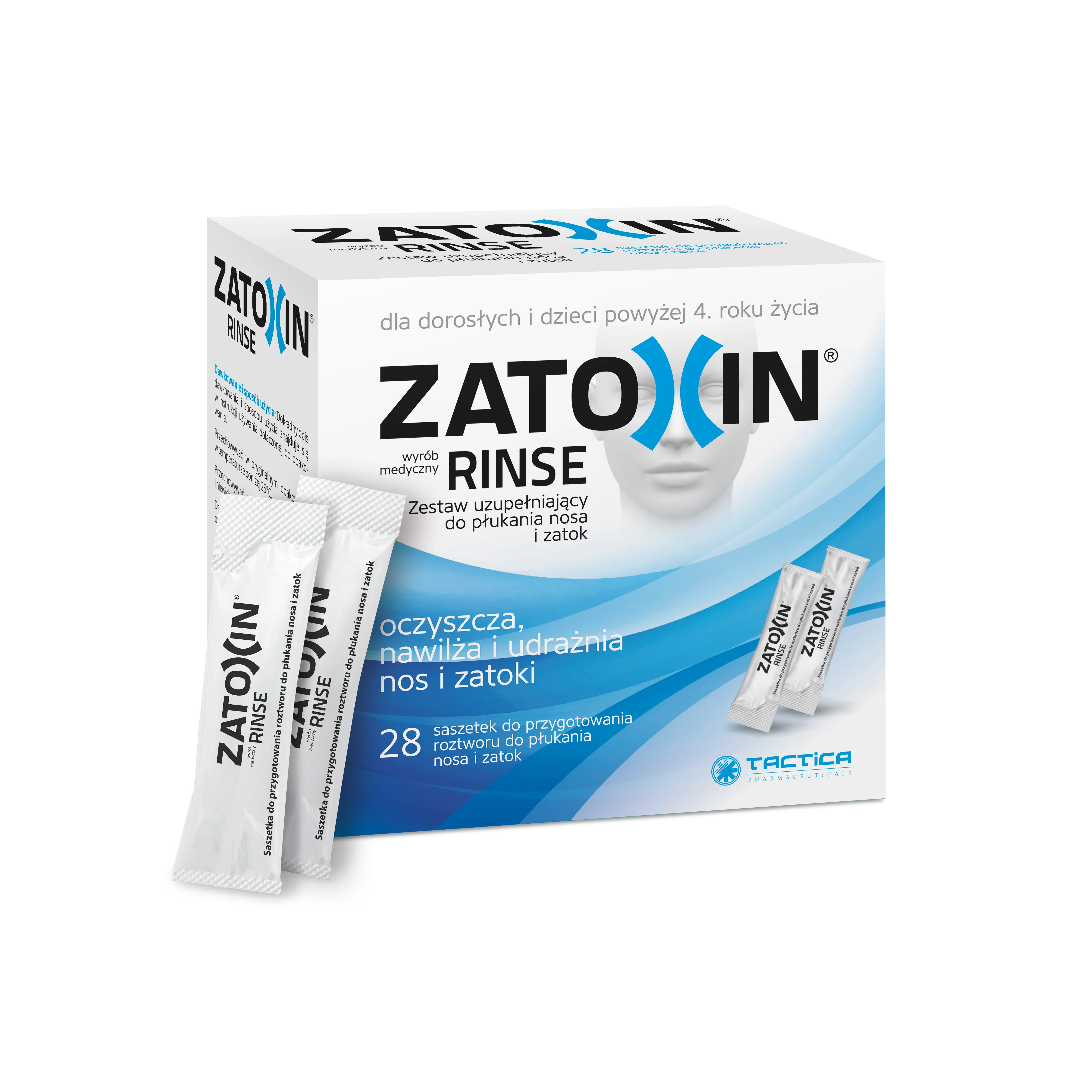 Zatoxin® Rinse zestaw uzupełniający do płukania nosa i zatok, 28 saszetek