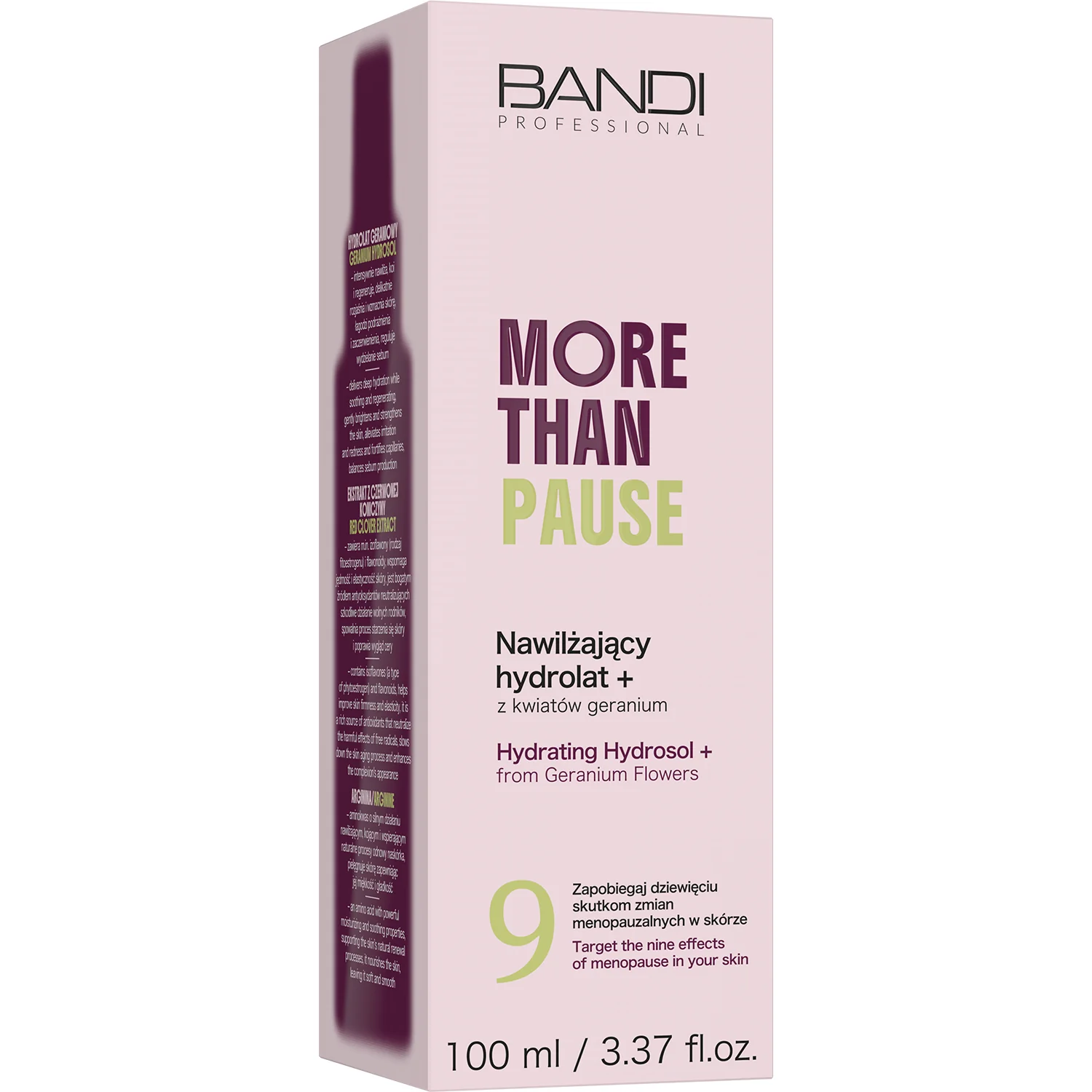 Bandi More Than Pause nawilżający hydrolat z kwiatów geranium, 100 ml