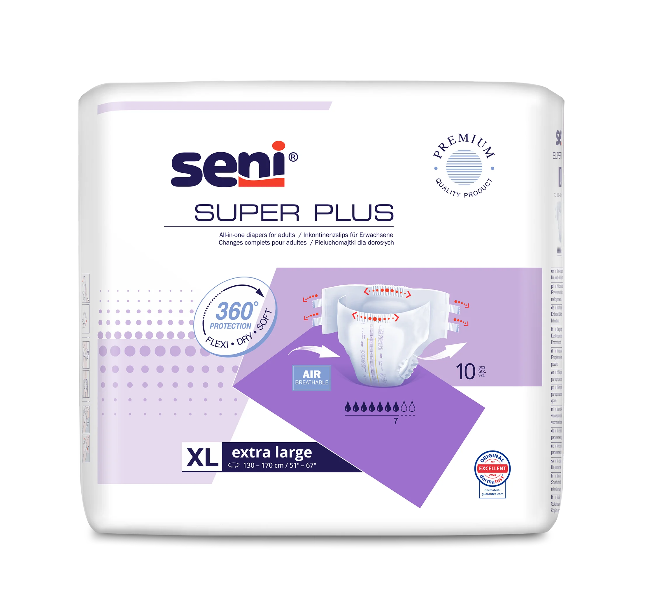 Seni Super Plus pieluchomajtki XL, 10 szt.