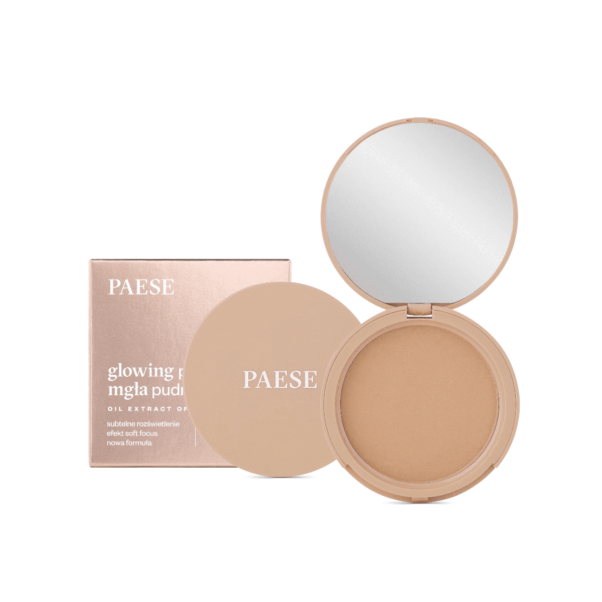 Paese Glowing Powder rozświetlający puder do twarzy mgła pudrowa 13 Golden Beige, 10 g