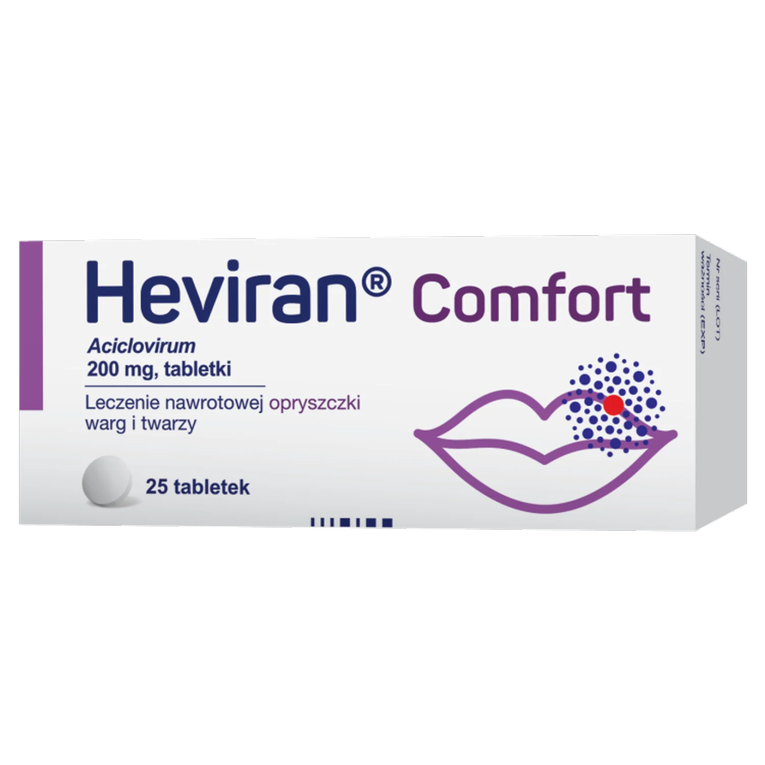 Heviran Comfort 200 mg, 25 tabletek
