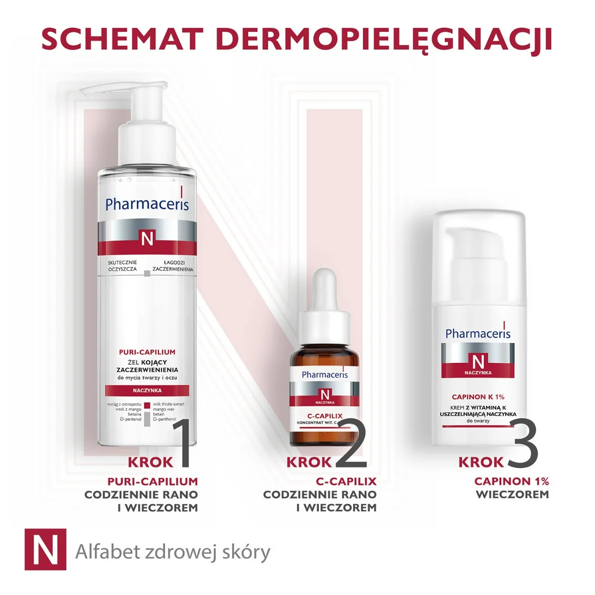 Pharmaceris N, naczynka, krem z witaminą K uszczelniającą naczynka, Capinon K 1% , 30 ml 