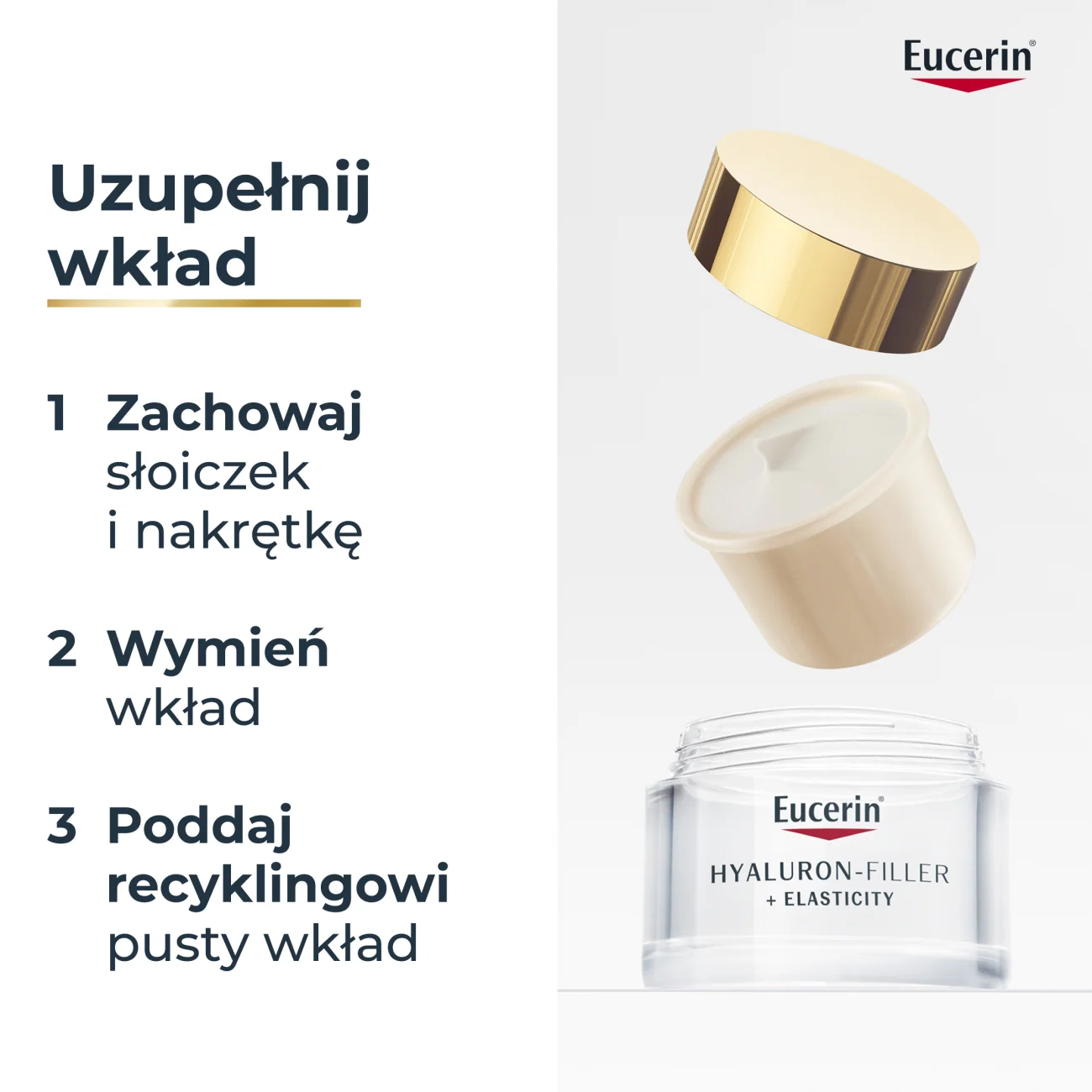 Eucerin Hyaluron-Filler + Elasticity krem na noc REFILL, 50 ml