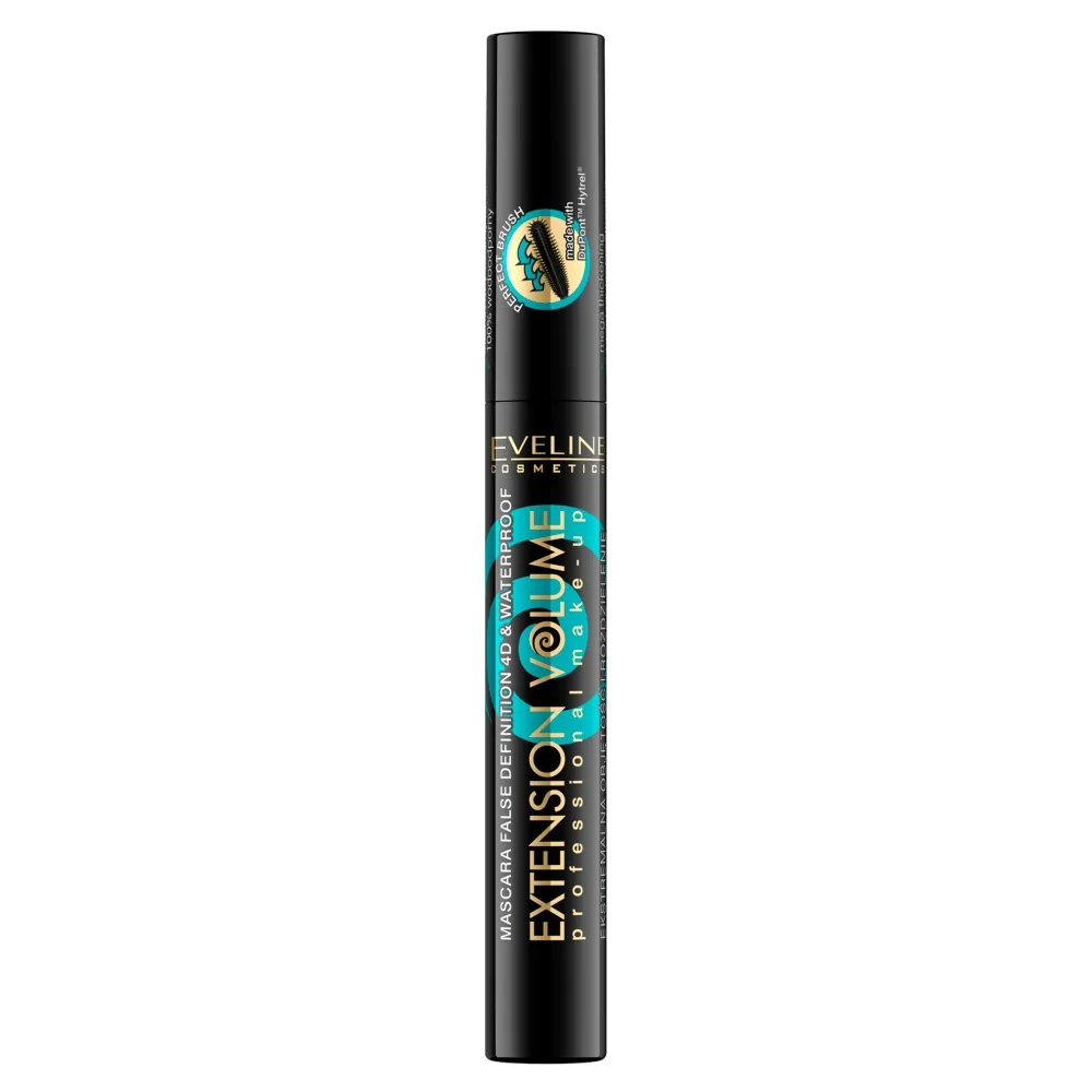 Eveline Cosmetics Extension Volume tusz do rzęs wodoodporny czarny, 10 ml