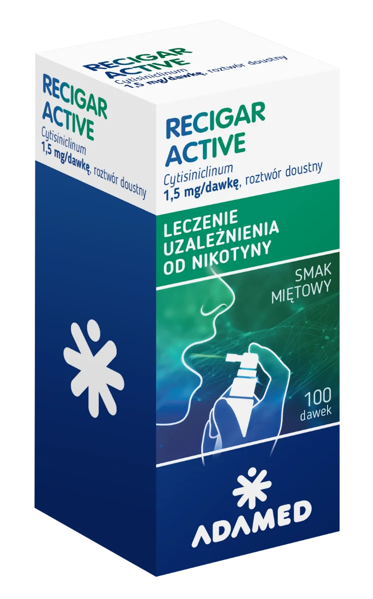 Recigar Active 1,5 mg roztwór doustny, smak miętowy, 100 dawek