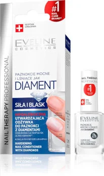 Eveline Cosmetics Nail Therapy Professional odżywka utwardzająca z diamentami