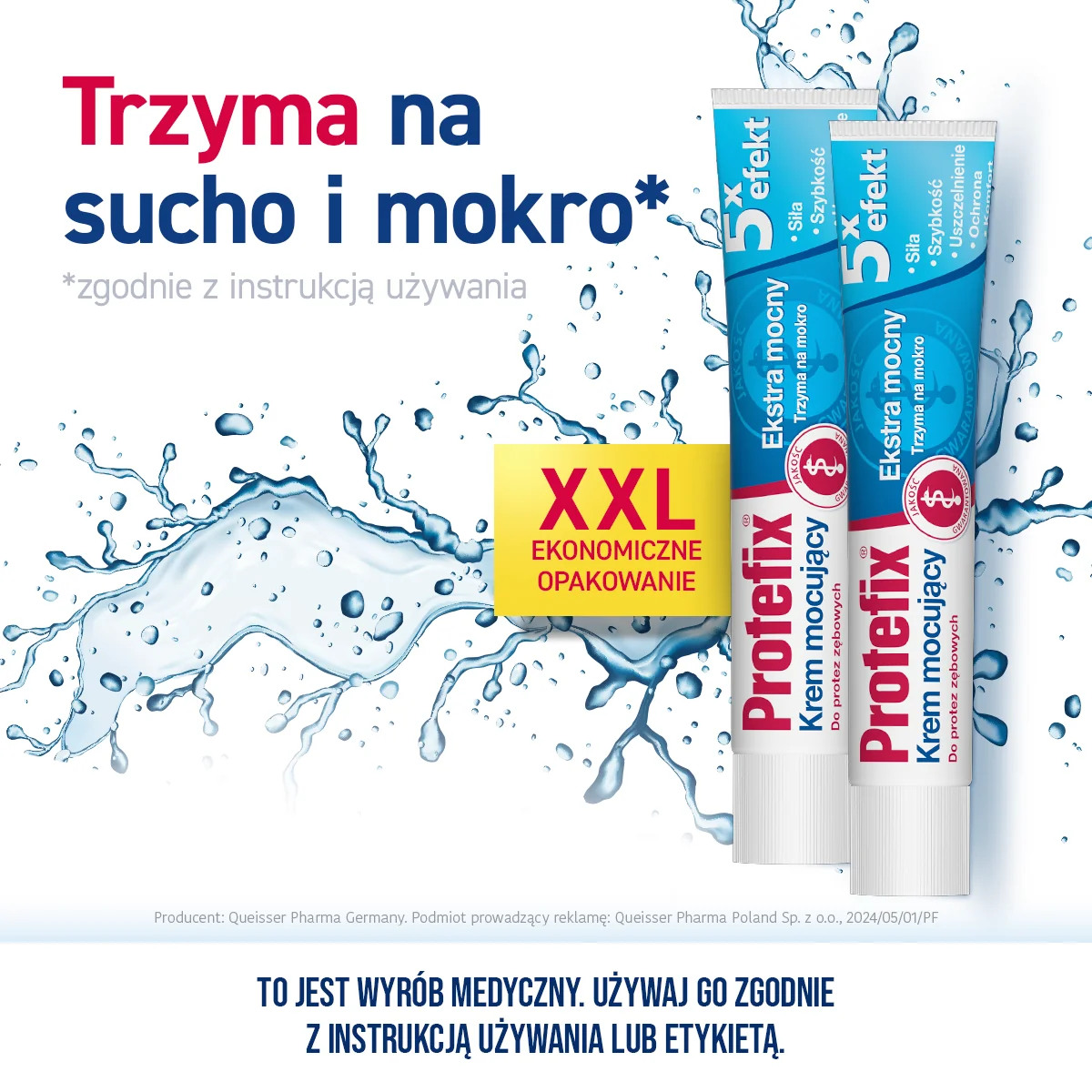 Protefix Extra Mocny krem mocujący do protez zębowych XXL, 98 g