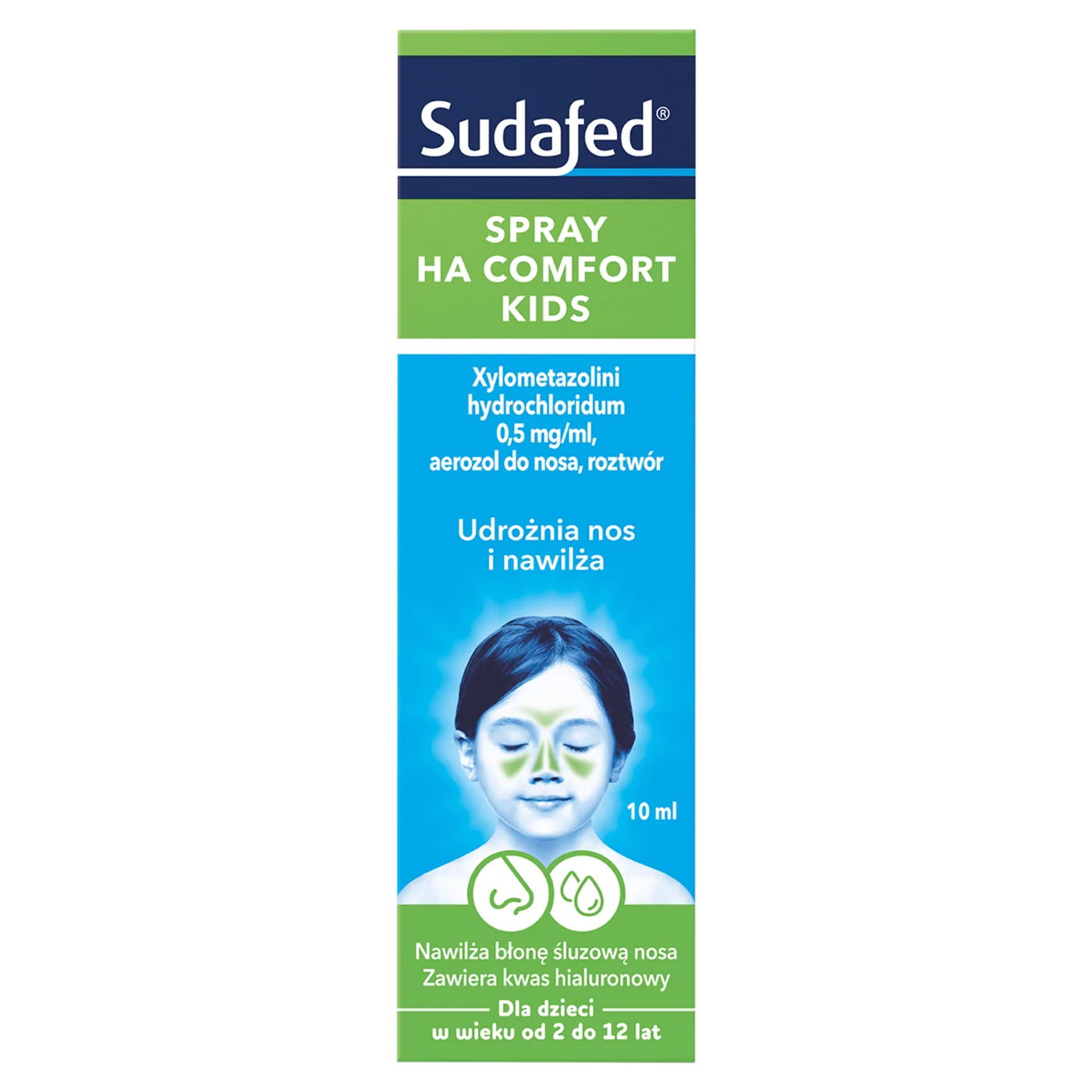 Sudafed XyloSpray HA dla dzieci 0,5mg/ml, aerozol do nosa, 10 ml