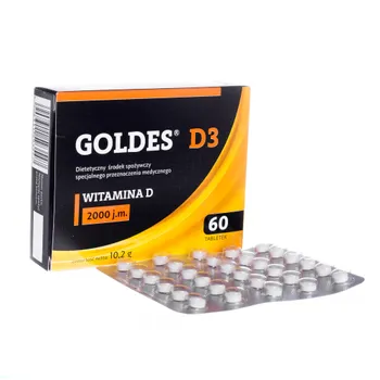 Goldes D3, Witamina D 2000 j.m., 60 tabletek 