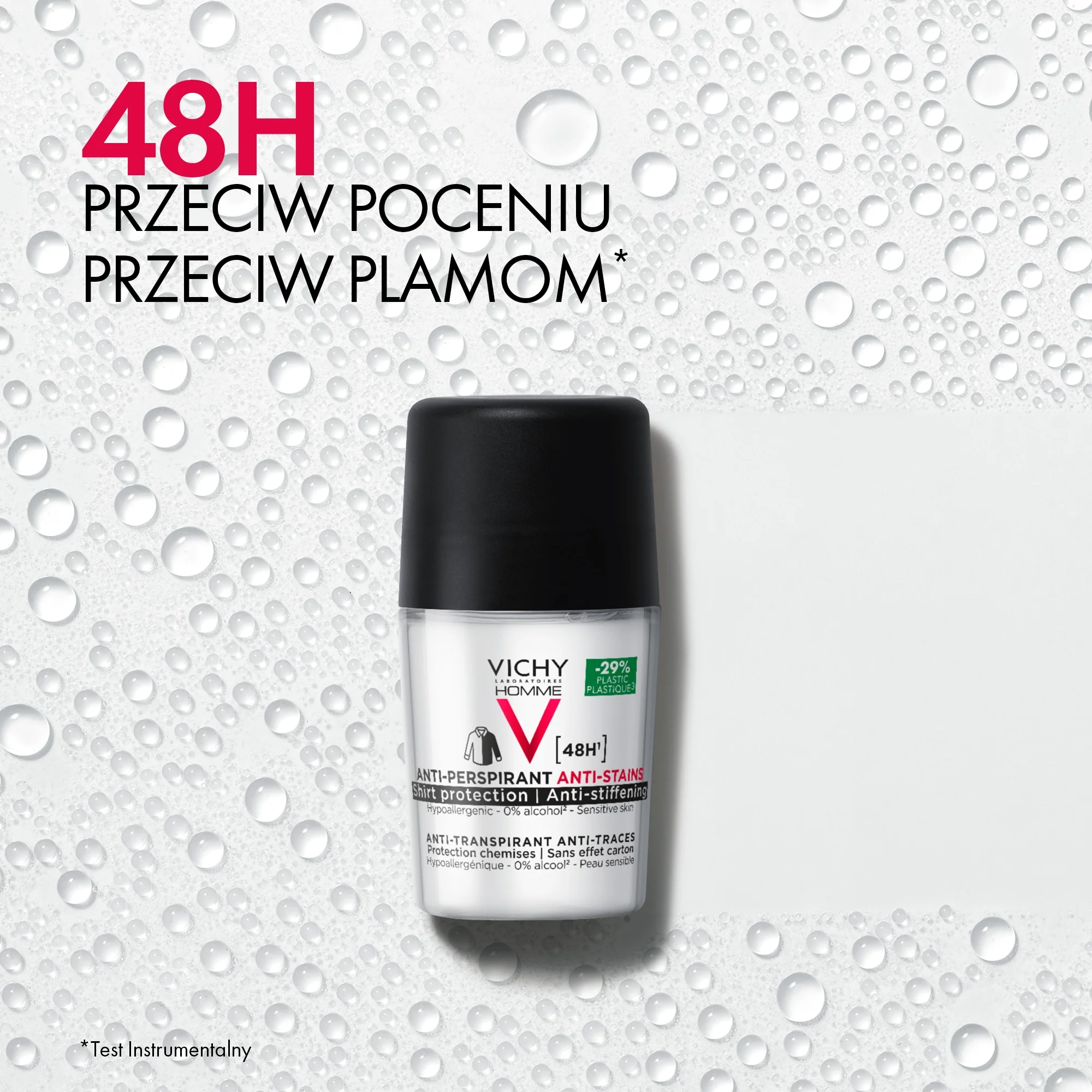 Vichy Homme antyperspirant roll-on 48 h, 50 ml