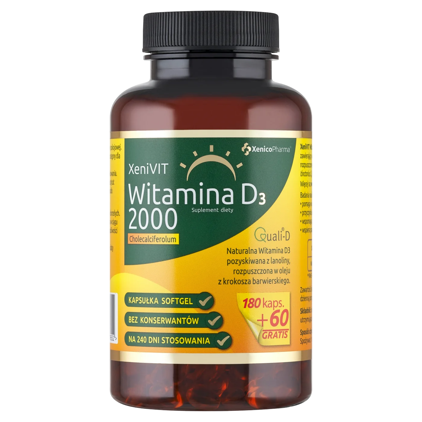 XeniVIT Witamina D 2000 240 kapsułek