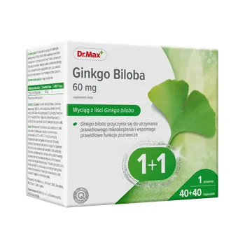 Ginkgo Biloba Dr.Max, suplement diety, 40 + 40 kapsułek 