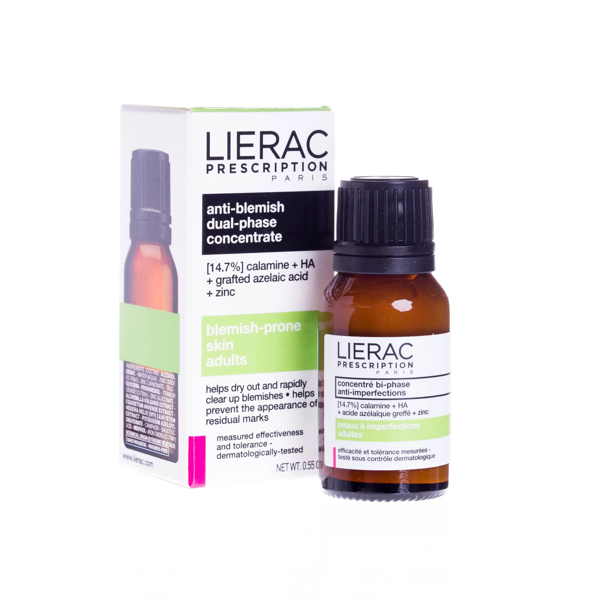 Lierac Prescription Paris koncentrat dwufazowy przeciw niedoskonałościom do stosowania miejscowego, 15 ml