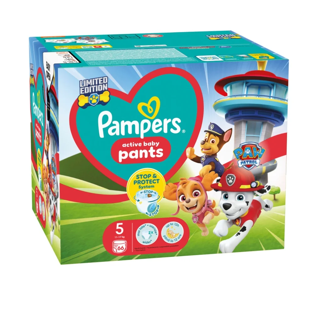 Pampers Pants Paw Patrol pieluchomajtki Psi Patrol, rozmiar 5, 11-17 kg, 66 sztuk