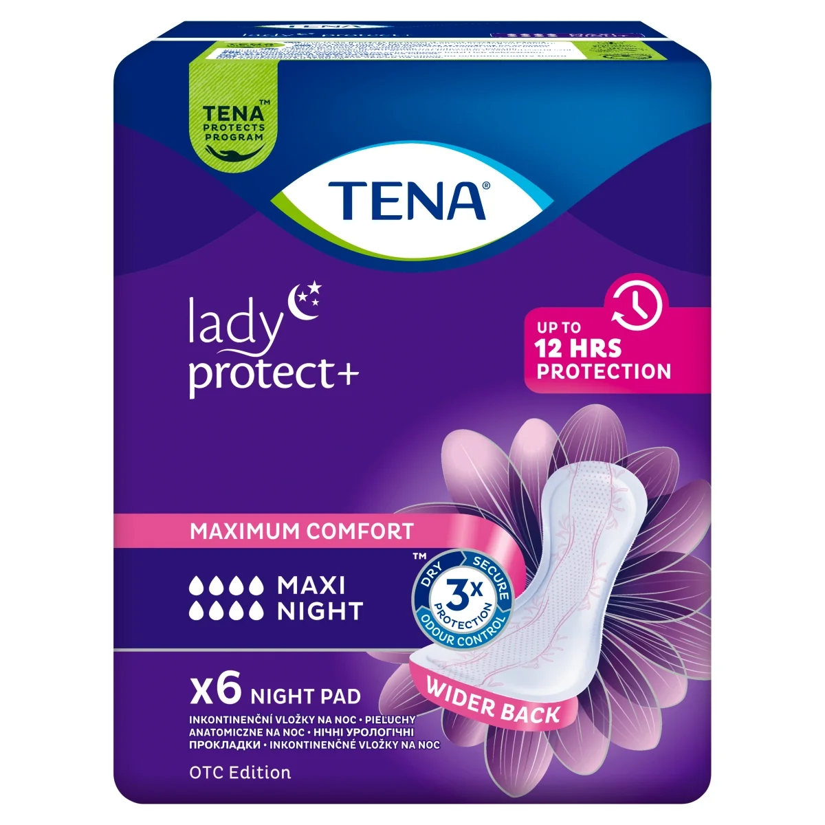 TENA Lady specjalistyczne podpaski Maxi Night, 6 sztuk