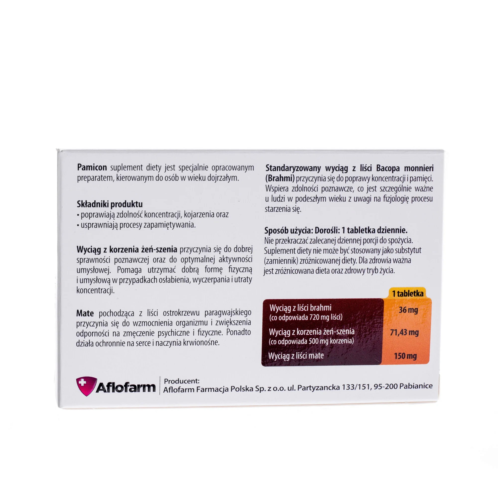 Pamicon suplement diety, 30 tabletek