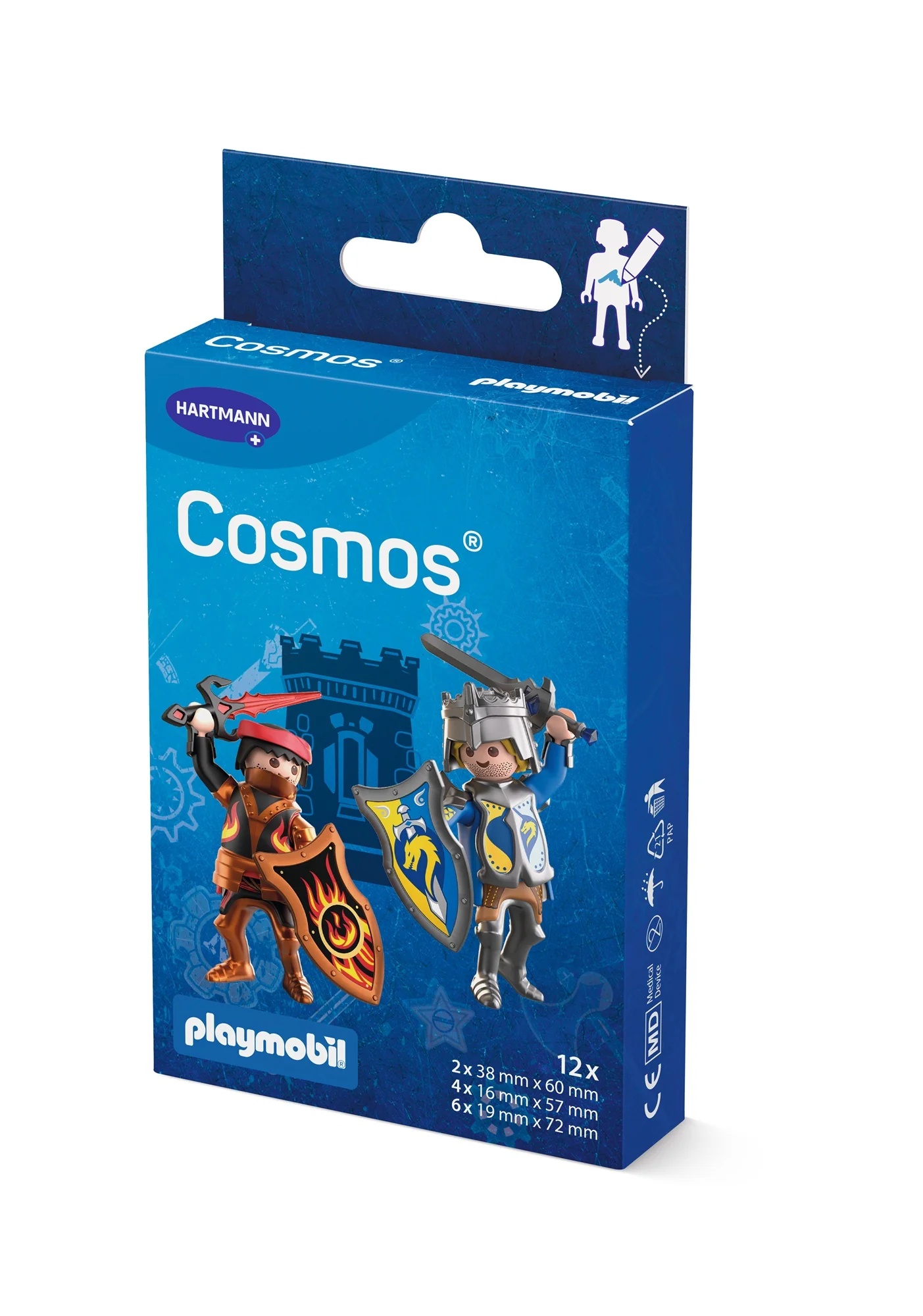 Cosmos Playmobil Novelmore plastry dla dzieci odporne na brud i zachlapanie, 12 sztuk