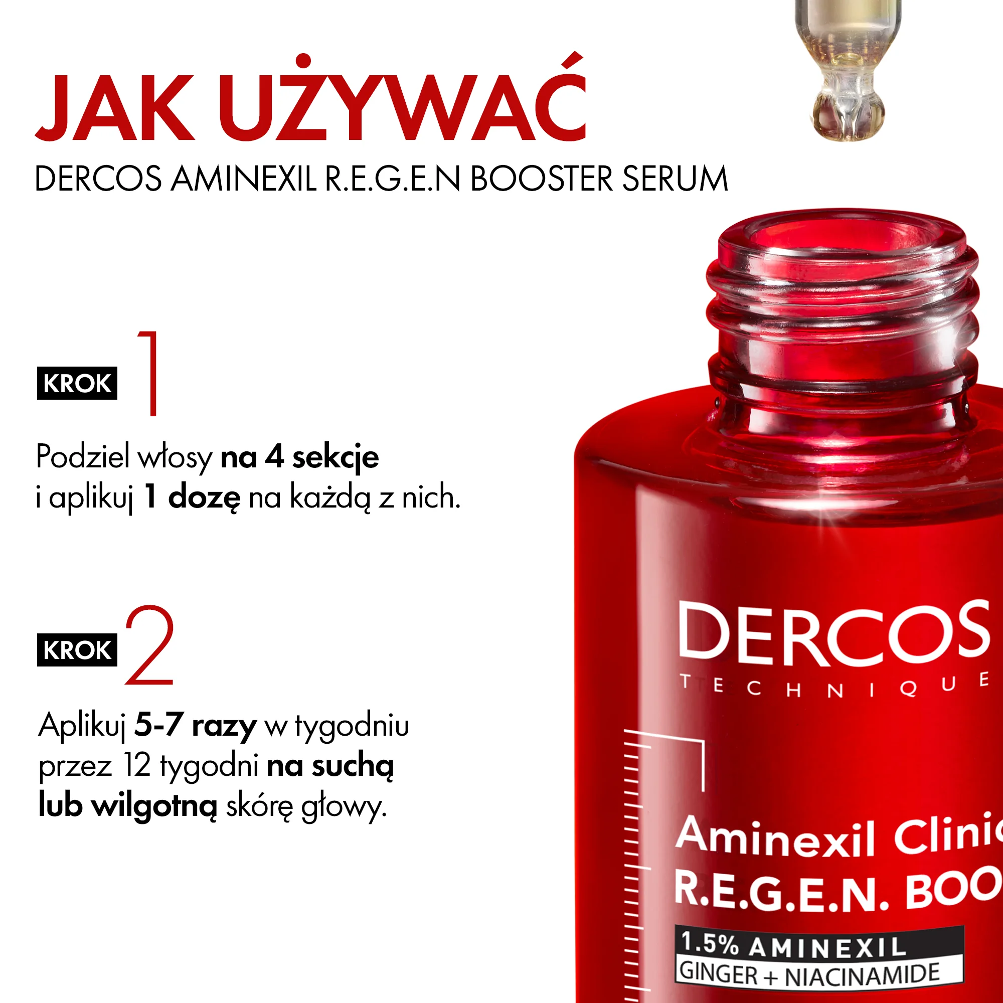 Vichy Dercos Aminexil R.E.G.E.N. Booster serum wzmacniające i stymulujące włosy, 90 ml