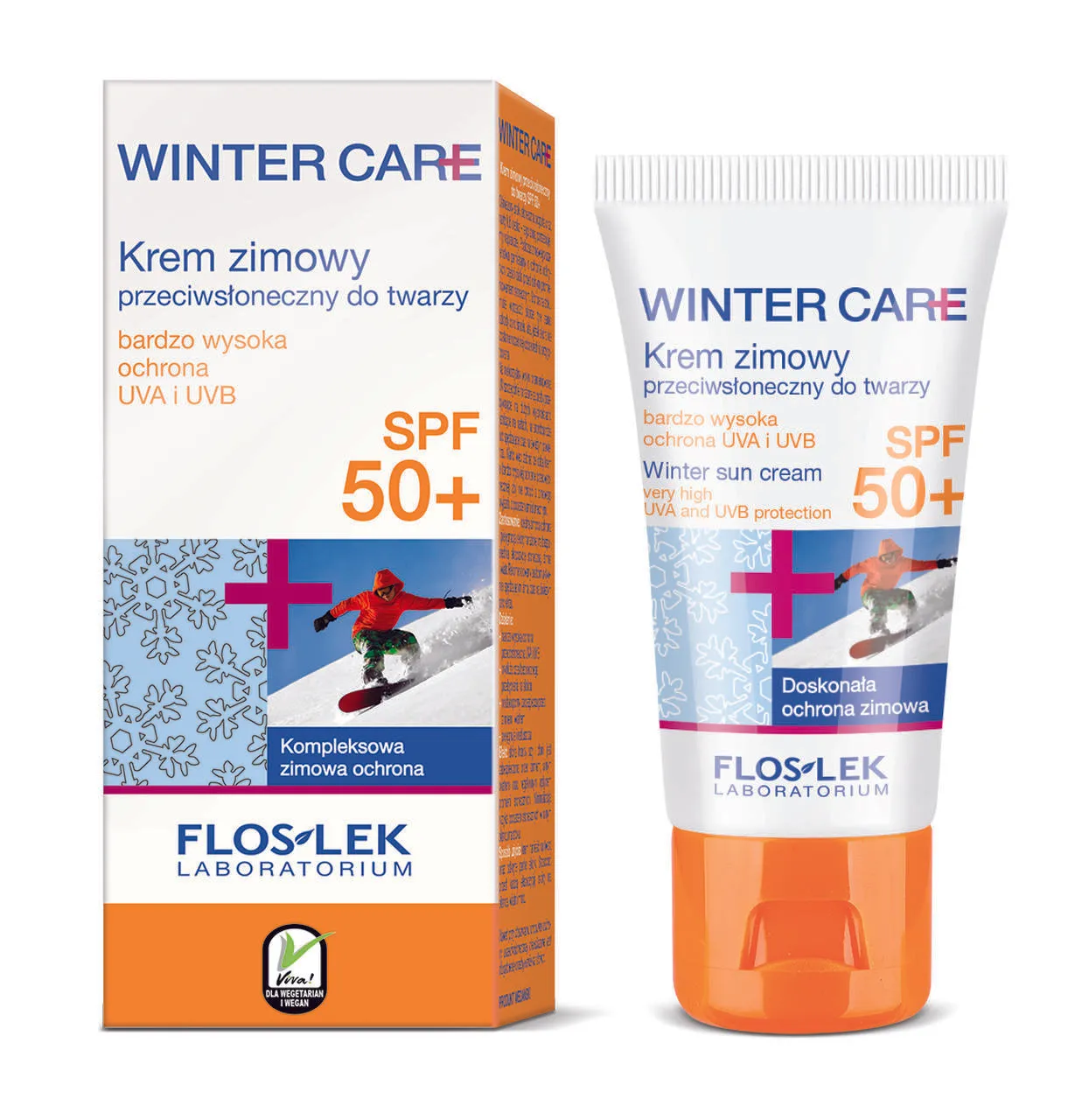 Floslek Laboratorium Winter Care, krem zimowy, przeciwsłoneczny do twarzy, SPF 50+, 30 ml