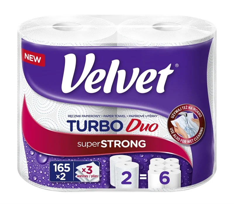 Velvet Turbo Duo ręcznik papierowy 2 sztuki