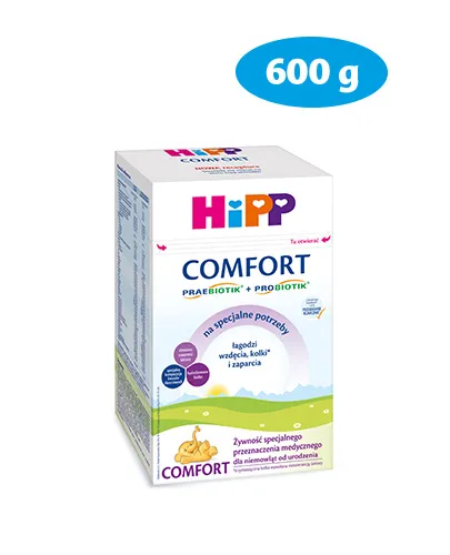 Hipp Comfort, żywność specjalnego przeznaczenia medycznego dla niemowląt od urodzenia, 600 g