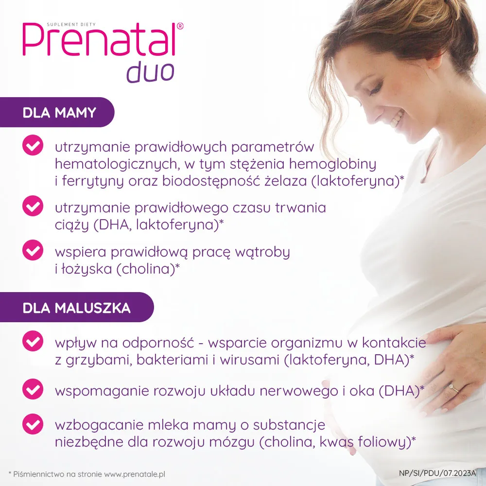 Prenatal Duo, 60 kapsułek żelowych + 30 tabletek 