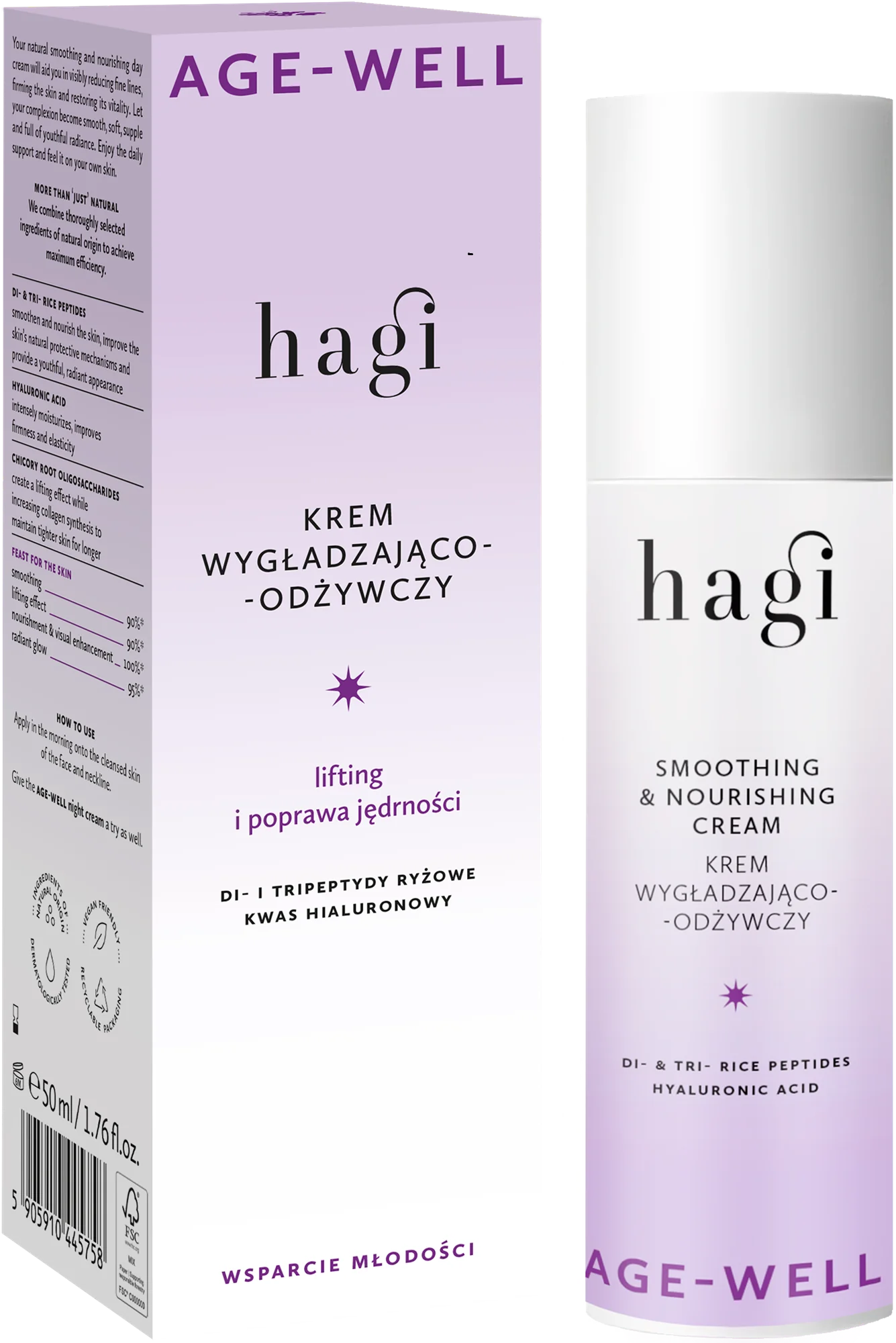 Hagi Age-well krem wygładzająco-odżywczy na dzień, 50 ml