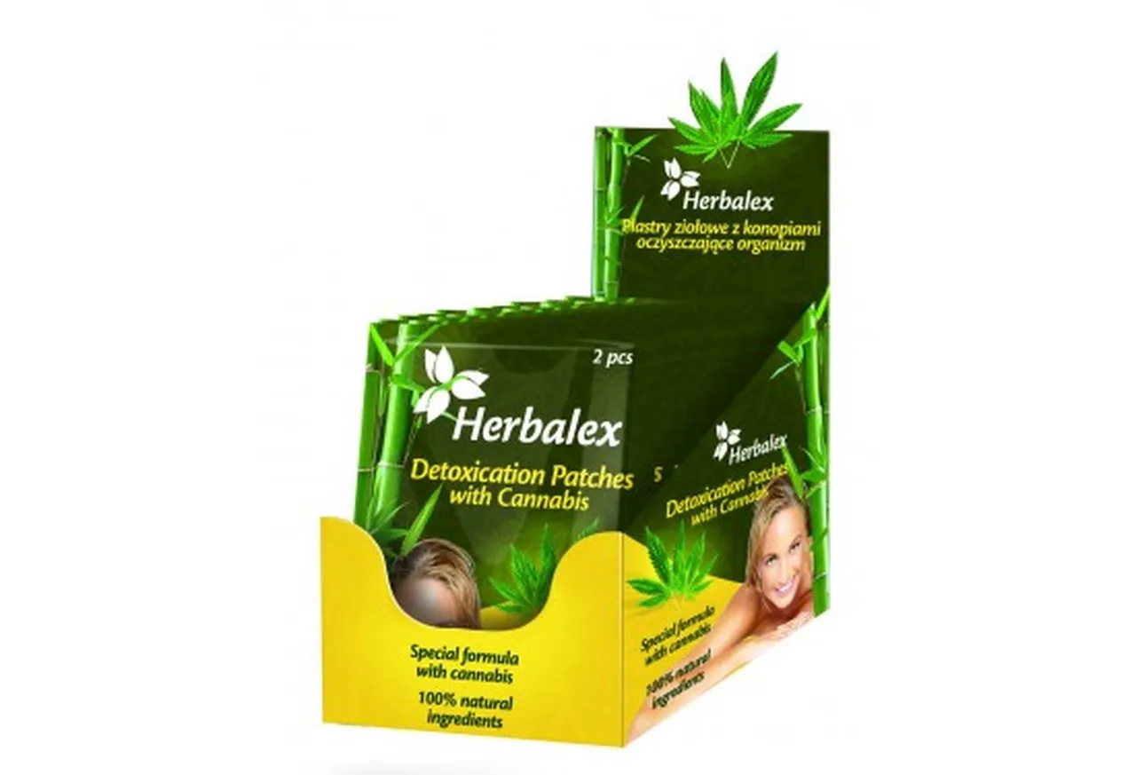 Herbalex, plastry oczyszczające z konopiami, 2 sztuki