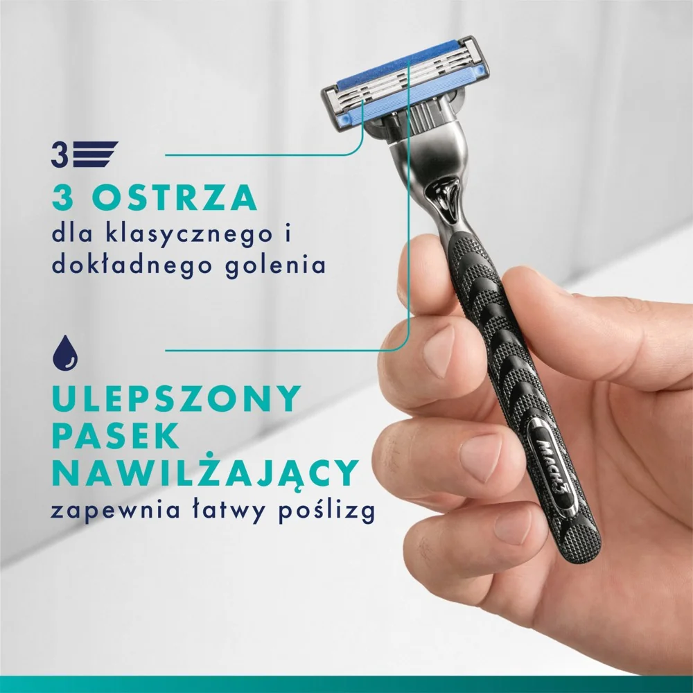 Gillette Mach3 UEFA Champions League Zestaw męska maszynka do golenia + żel do golenia, 200 ml + kosmetyczka