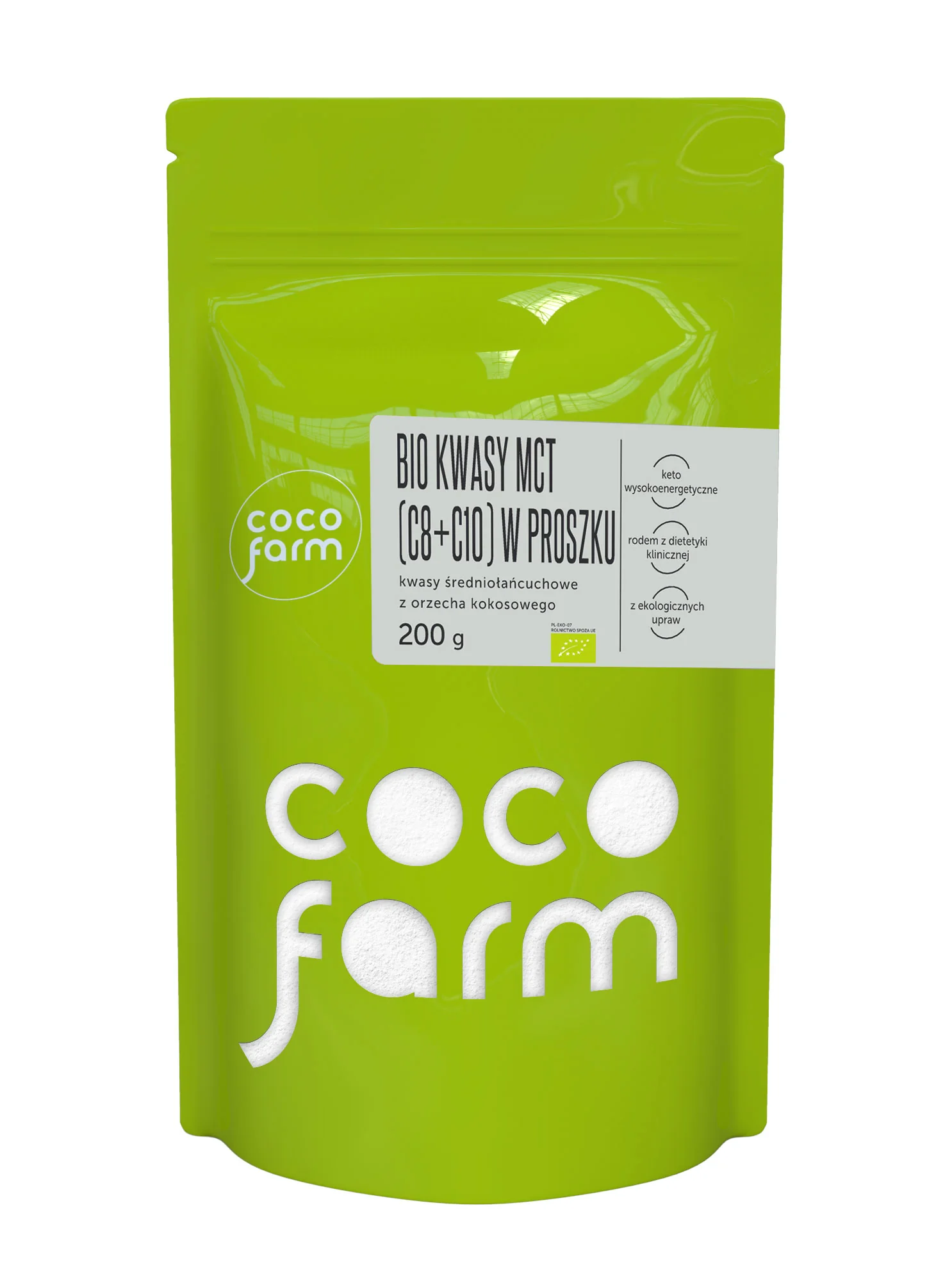 Coco Farm kwasy MCT (C8+C10) w proszku, 200 g