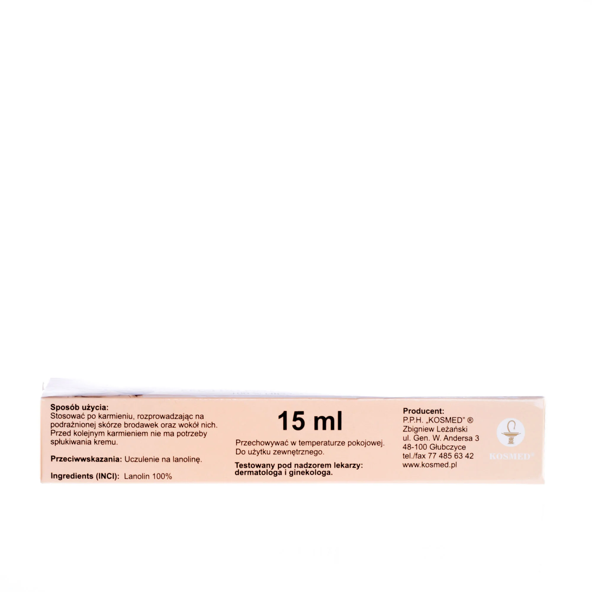 A-pectus 100% lanolina krem do pielęgnacji brodawek sutkowych, 15 ml