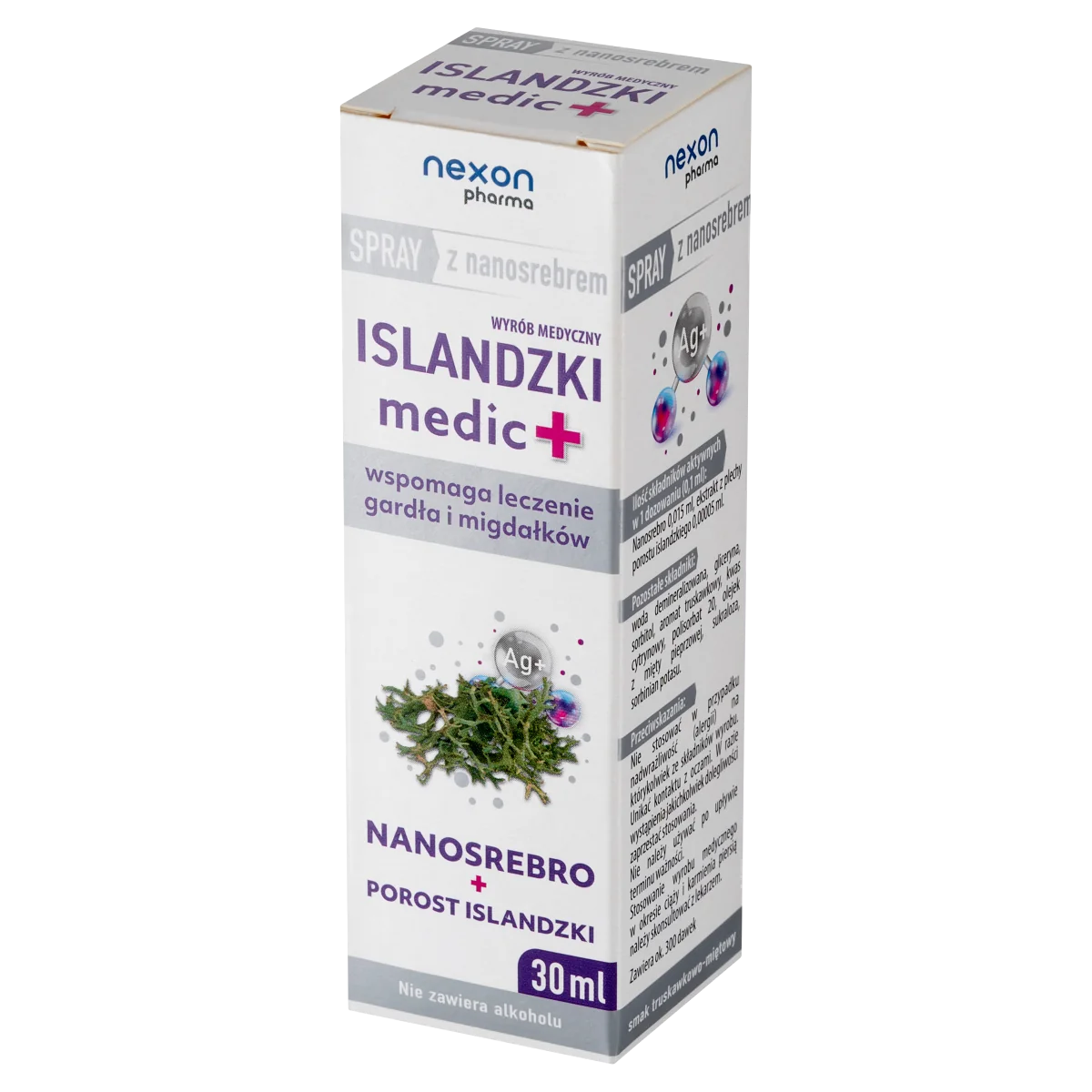 Nexon Pharma Islandzki medic+ spray z nanosrebrem, 30 ml
