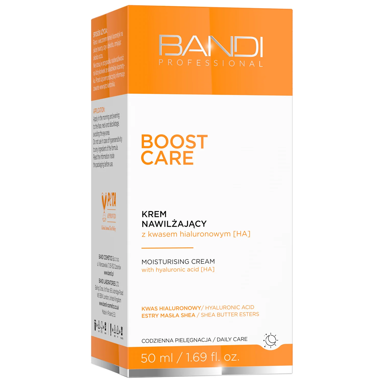 BANDI Boost care. krem nawilżający z kwasem hialuronowym, 50 ml