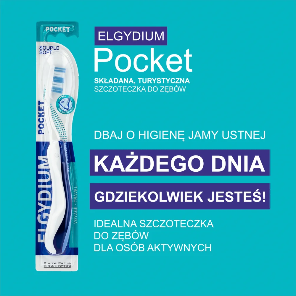 Elgydium Pocket turystyczna szczoteczka do zębów, 1 szt.