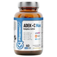 Pharmovit Clean Label ADEK + C Max Complex Active, suplement diety, 60 kapsułek