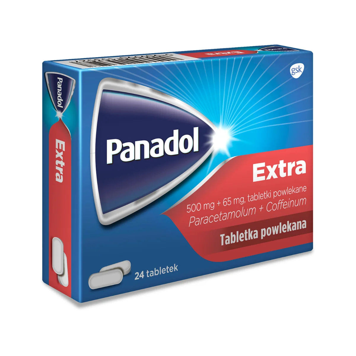 Panadol Extra 500 mg + 65 mg, 24 tabletki powlekane
