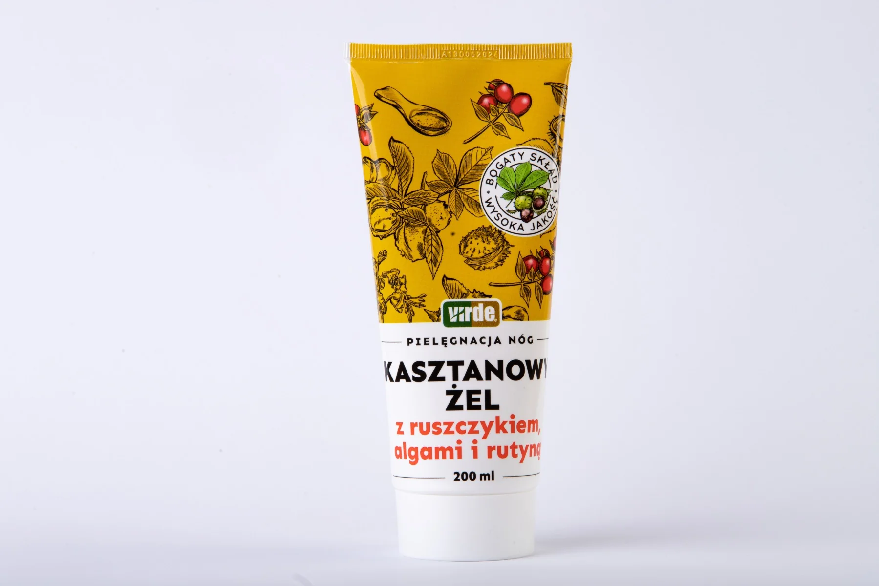 Virde kasztanowy żel z ruszczykiem, algami i rutyną, 100 ml