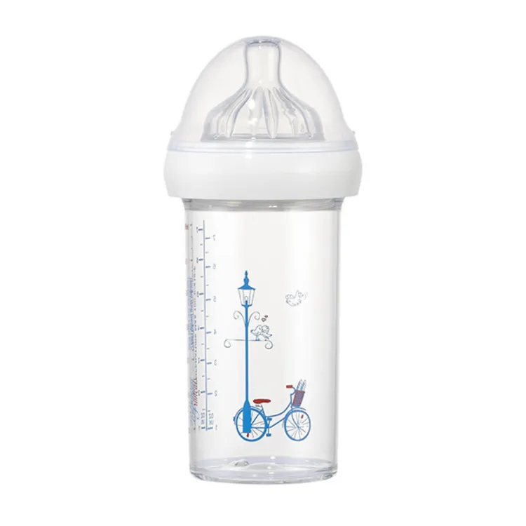 Le Biberon Français butelka ze smoczkiem dla niemowląt 6 m+ tritanowa Rower, 210 ml
